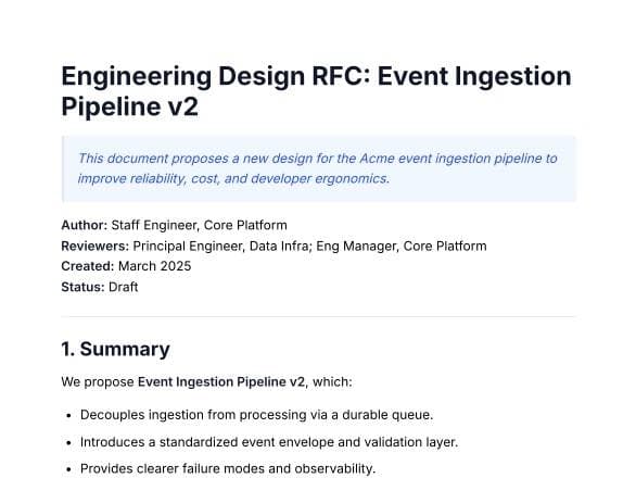 Engineering Design RFC